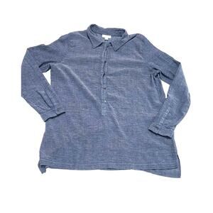 J. Jill medium Missy blue cotton lightweight blouse